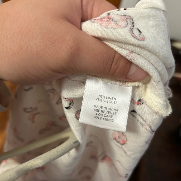 MODCLOTH FLAMINGO LINEN BLOUSE - Picture 4 of 4